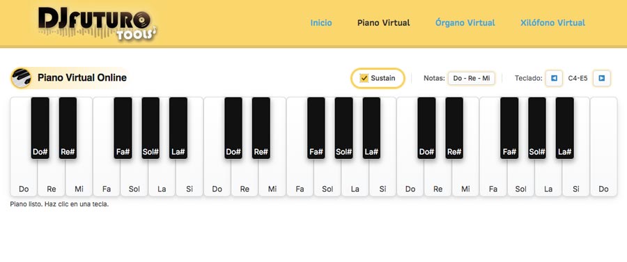 Piano online DJFuturo Tools